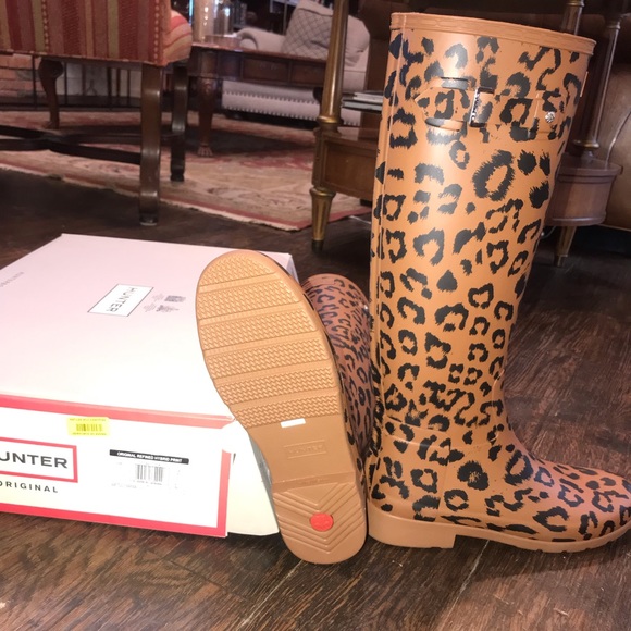 Hunter | Shoes | Nwt Hunter Original Refined Leopard Tall Boots | Poshmark